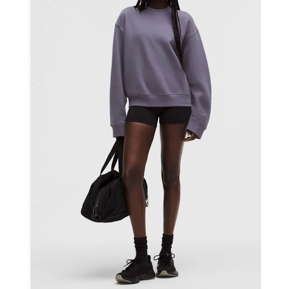 Lululemon Steady State Grape Mist Purple Oversized Crew Sweatshirt Size Small 🤍 - Picture 2 of 12